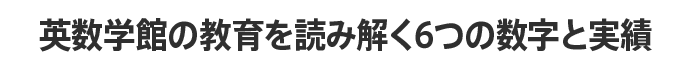 英数学館の教育を読み解く6つの数字と実績